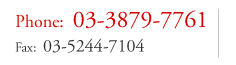 Phon:03-3879-7761 Fax:03-5244-7104